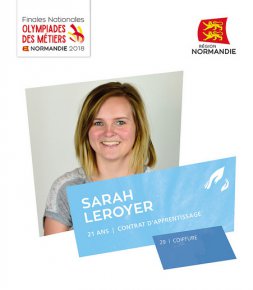 Concours Worldskills : Sarah Leroyer représentera la France en Russie !
